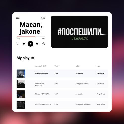 MACAN, Jakone - Поспешили (Amergaliev remix)